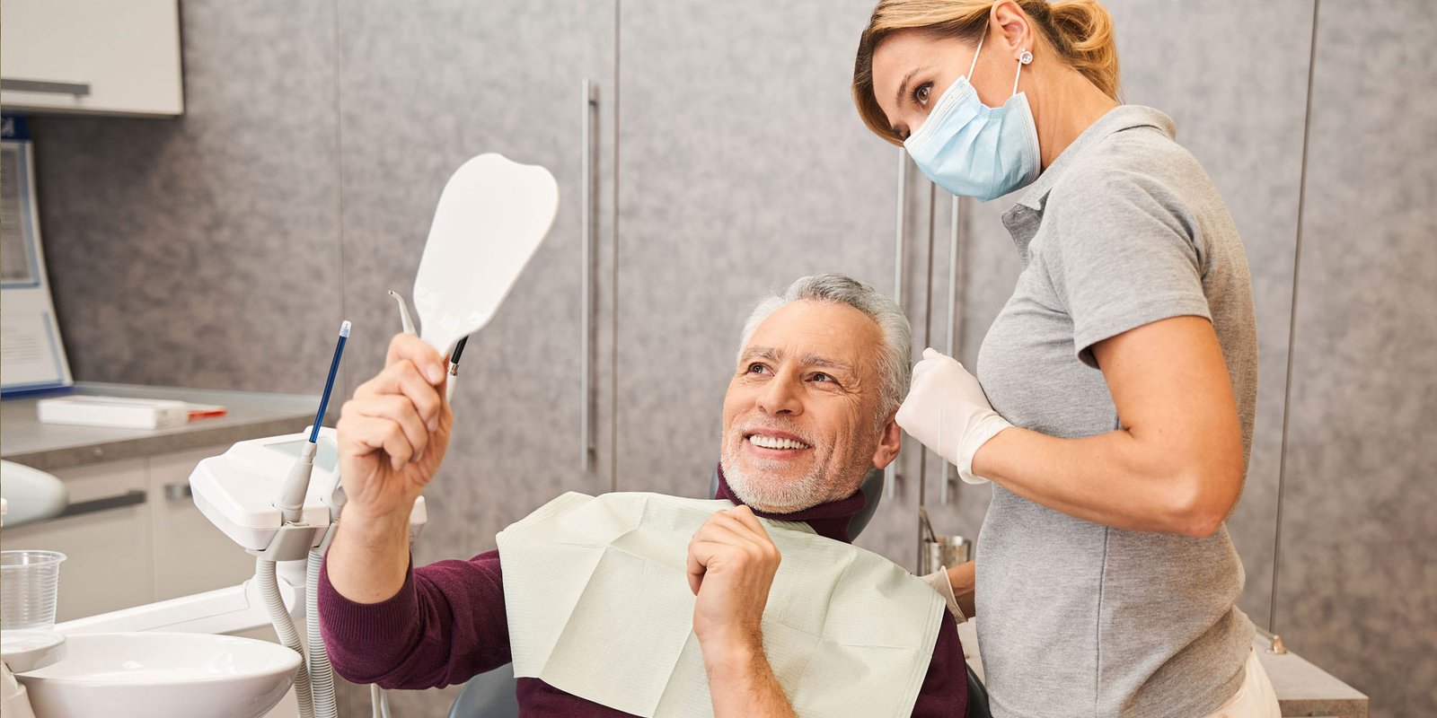 dental implant patient showing smile makeover