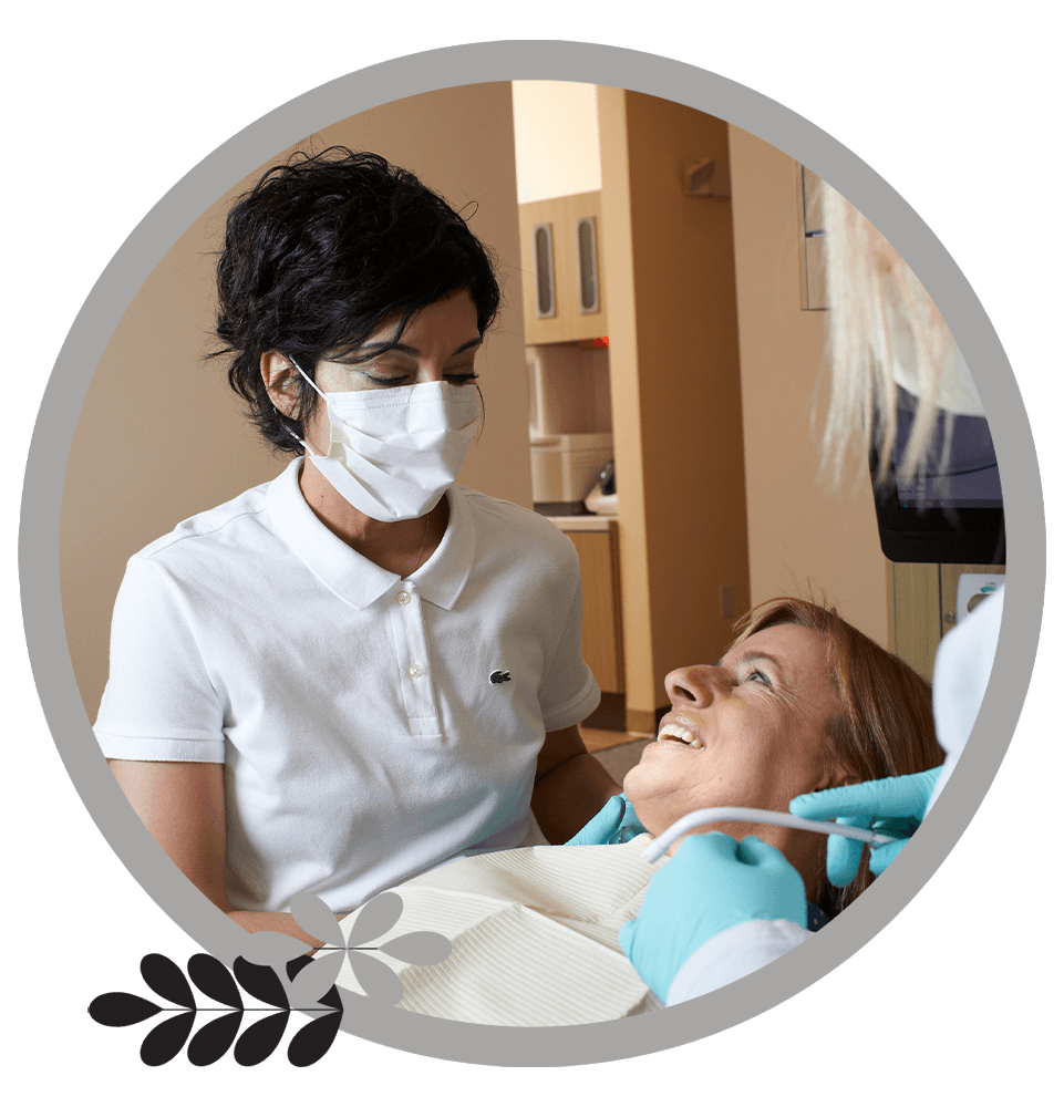 dr slava with patient during whitening
