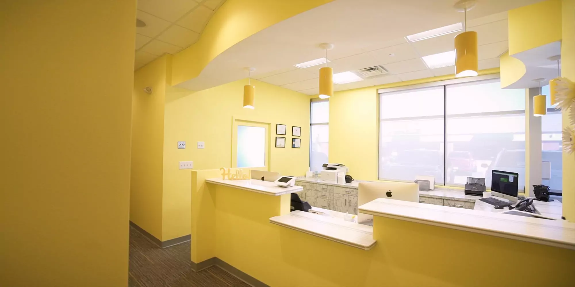 front desk of dental center