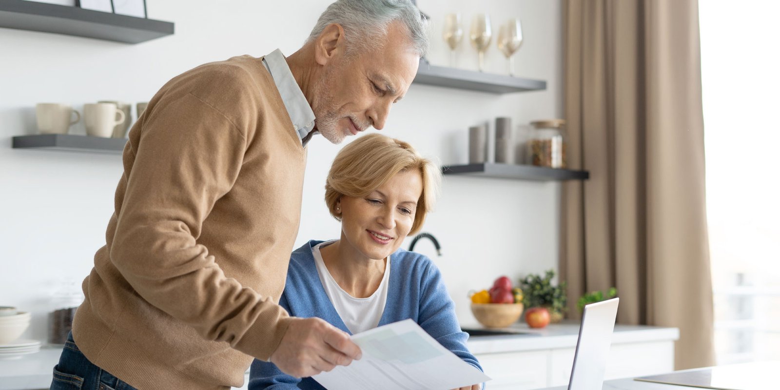 implant patients looking over paper work forprocedure