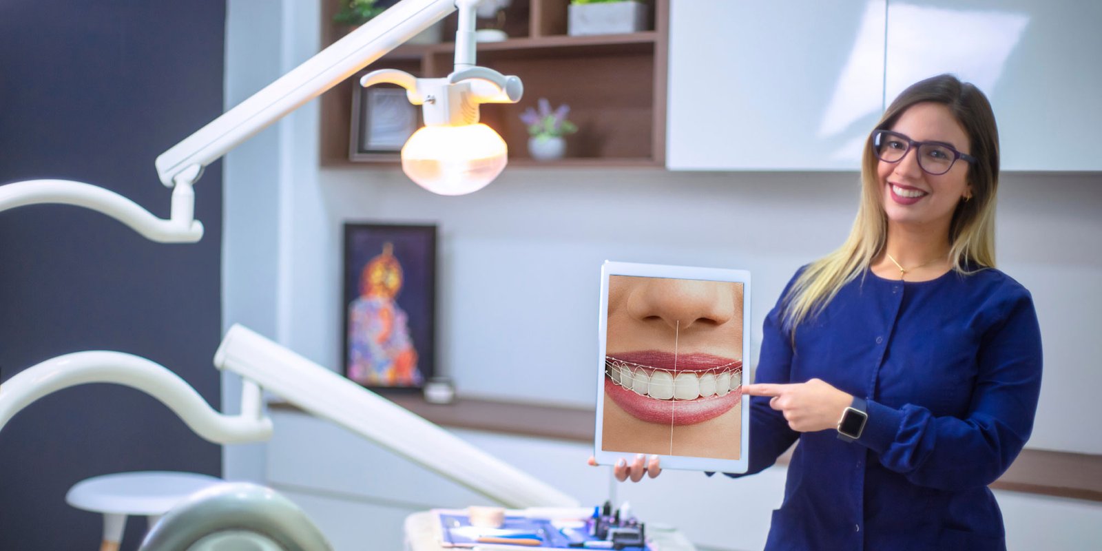 smile preview being shown to patient
