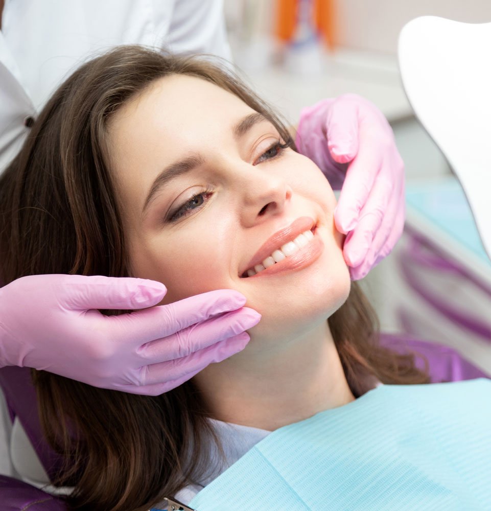 veneer patient after finals placed happy with new smile
